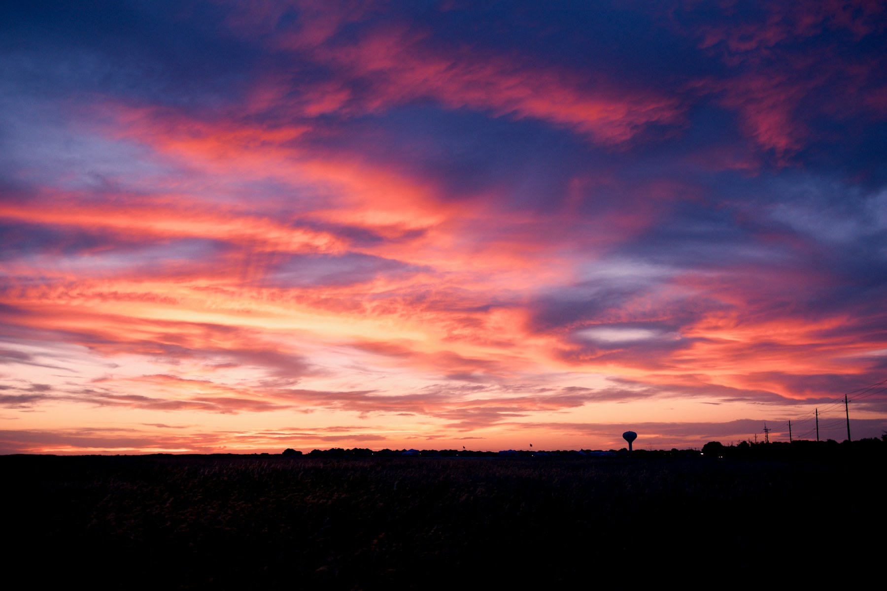 Texas sunset on the ranch